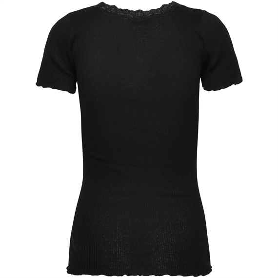 Rosemunde RWBeatha Regular Lace T-shirt, Sort